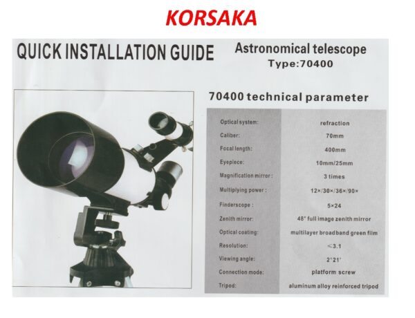 Telescopio Astronómico Professional 70x400mm con base de Celular - Imagen 9