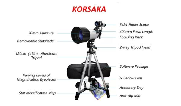 Telescopio Astronómico Professional 70x400mm con base de Celular - Imagen 7