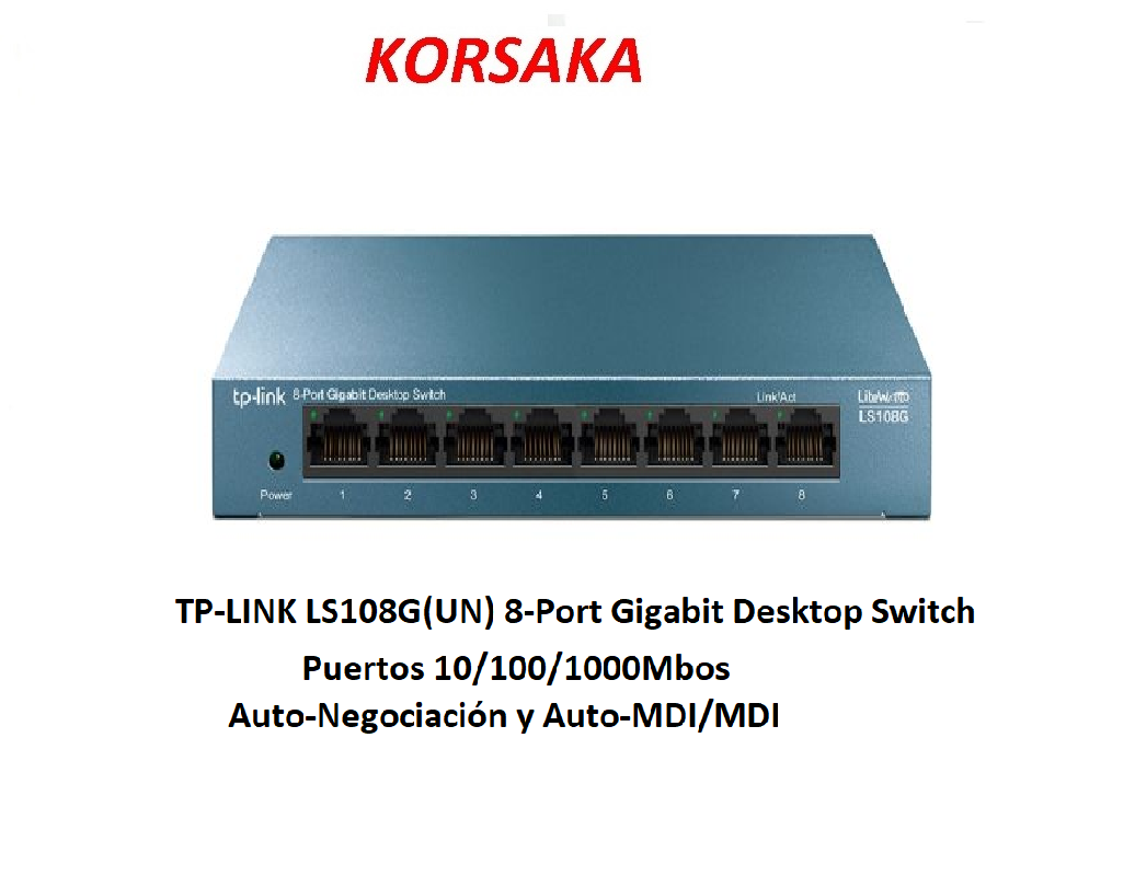 Tp-Link Switch Sobremesa 8-Puertos 10/100/1000Mbps