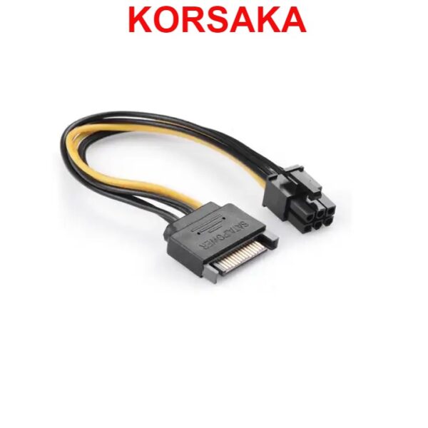 Molex sata2 a 6 pines 15Pin SATA power to 6Pin