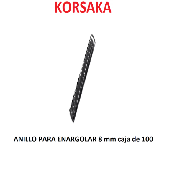 Anillo para enargolar 8 mm 21 huecos A4 Caja de 100