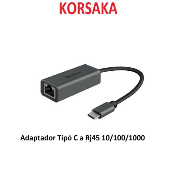 Adap Tipo C a RJ45 3.0 10/100/1000 Mbps - Imagen 2