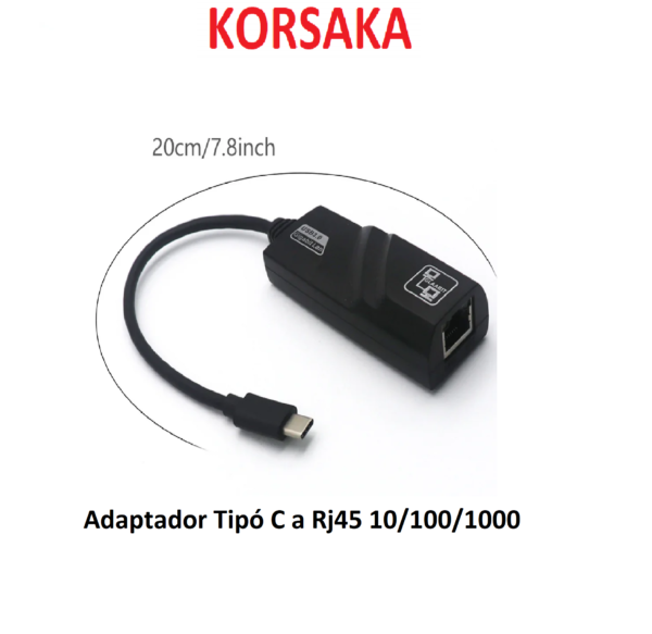 Adap Tipo C a RJ45 3.0 10/100/1000 Mbps - Imagen 3