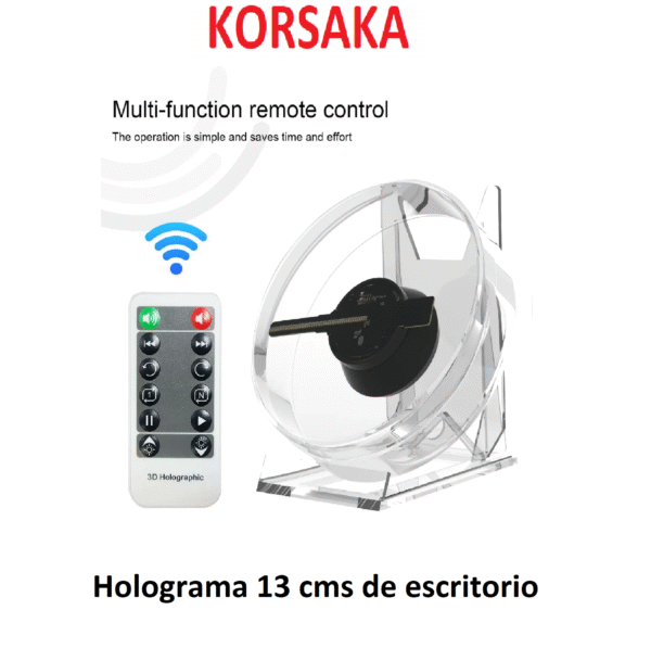 Holograma 13 cms de escritorio con base y Protector Plastico - Imagen 4