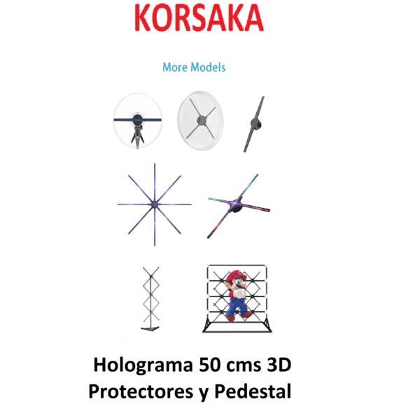 Holograma 50 cms con pedestal y Protector Plastico (copia) - Imagen 4