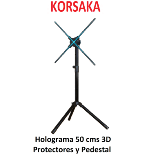 Holograma 50 cms con pedestal y Protector Plastico (copia)
