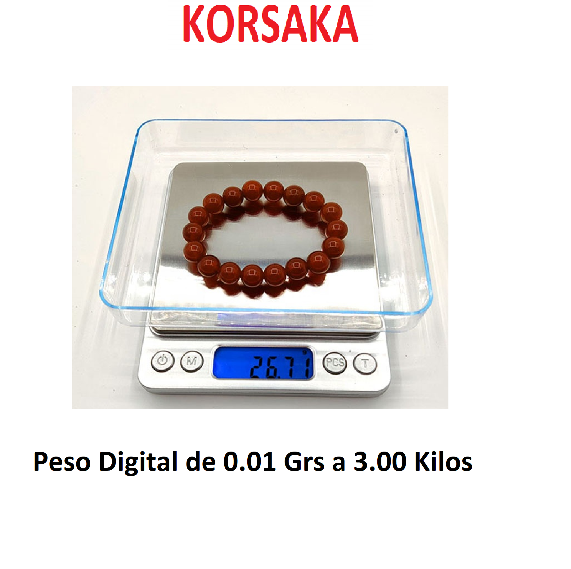 Peso Digital de 0.1 grs a 3.0 Kgs - Imagen 2