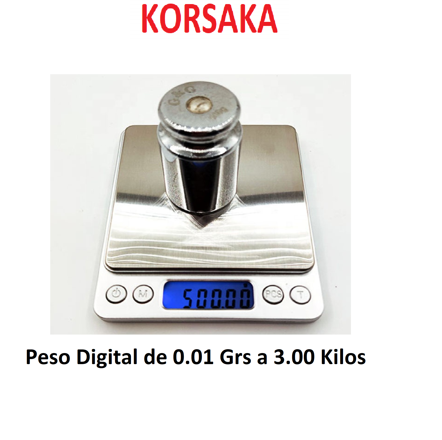 Peso Digital de 0.1 grs a 3.0 Kgs - Imagen 3