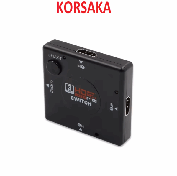 Switch Conmutador HDMI 3 Entradas 1 Salida - Korsaka Panamá