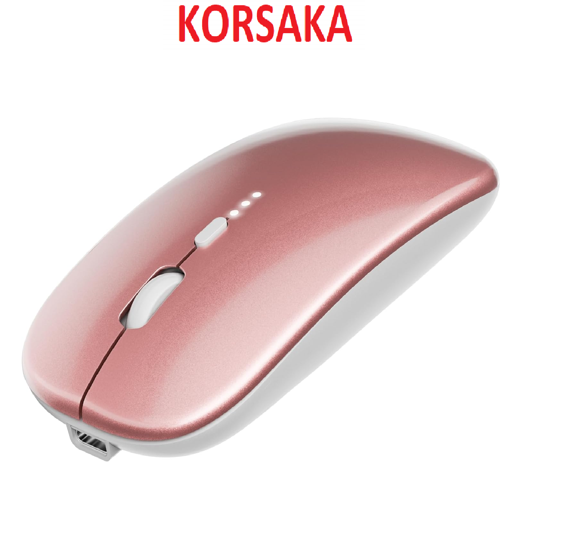 Mouse Inalambrico 2.4g RGB Bluetooth ó USB, doble modo, Recargable. Color Rosa