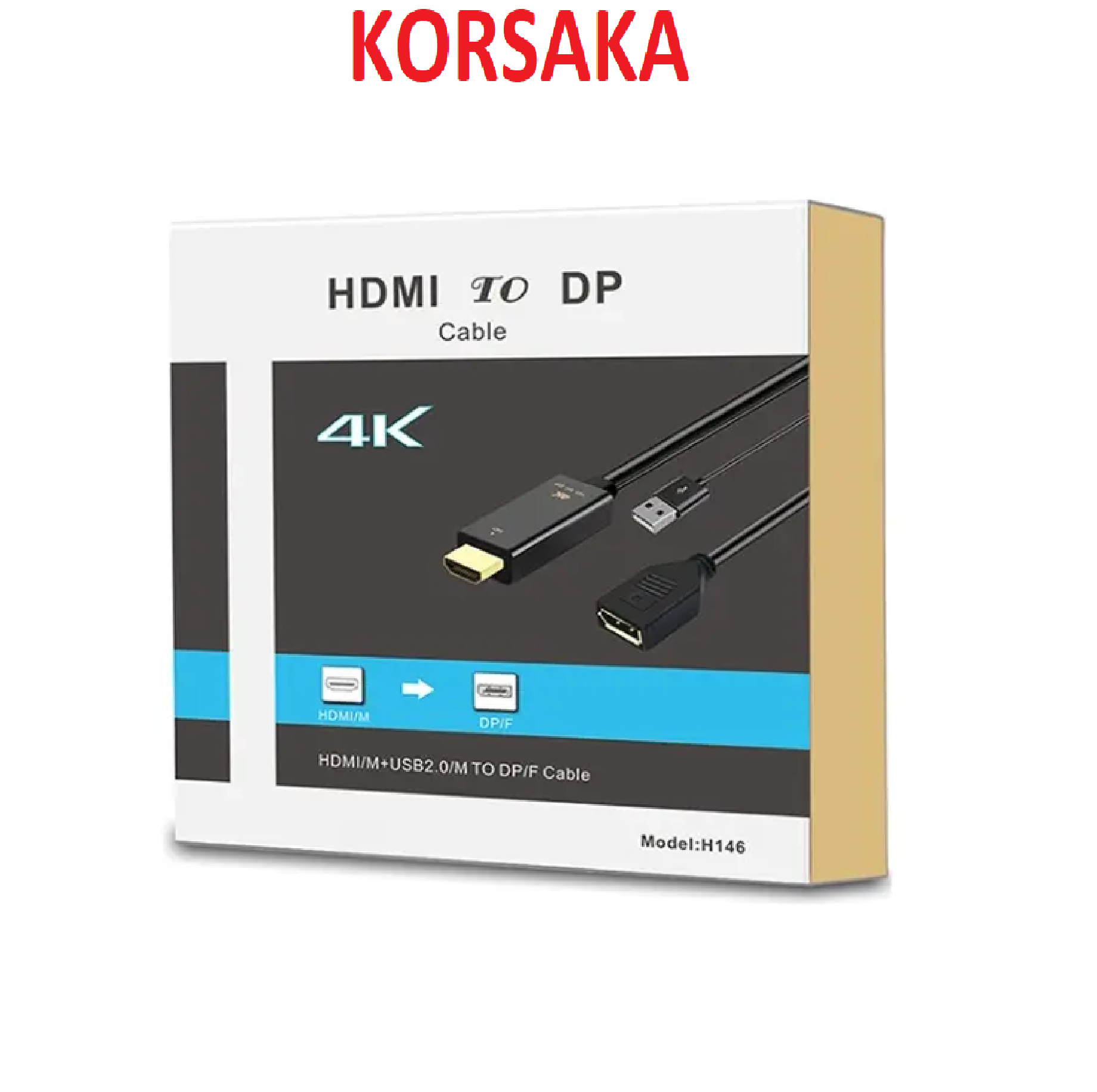 Adaptador HDMI a DP 4K con cable de poder - Imagen 3
