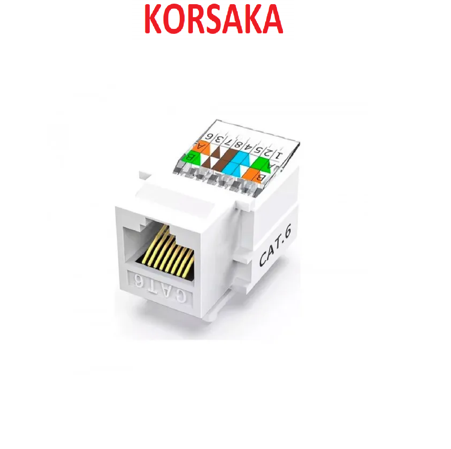 Conector RJ45 hembra tipo Keystone Cat6