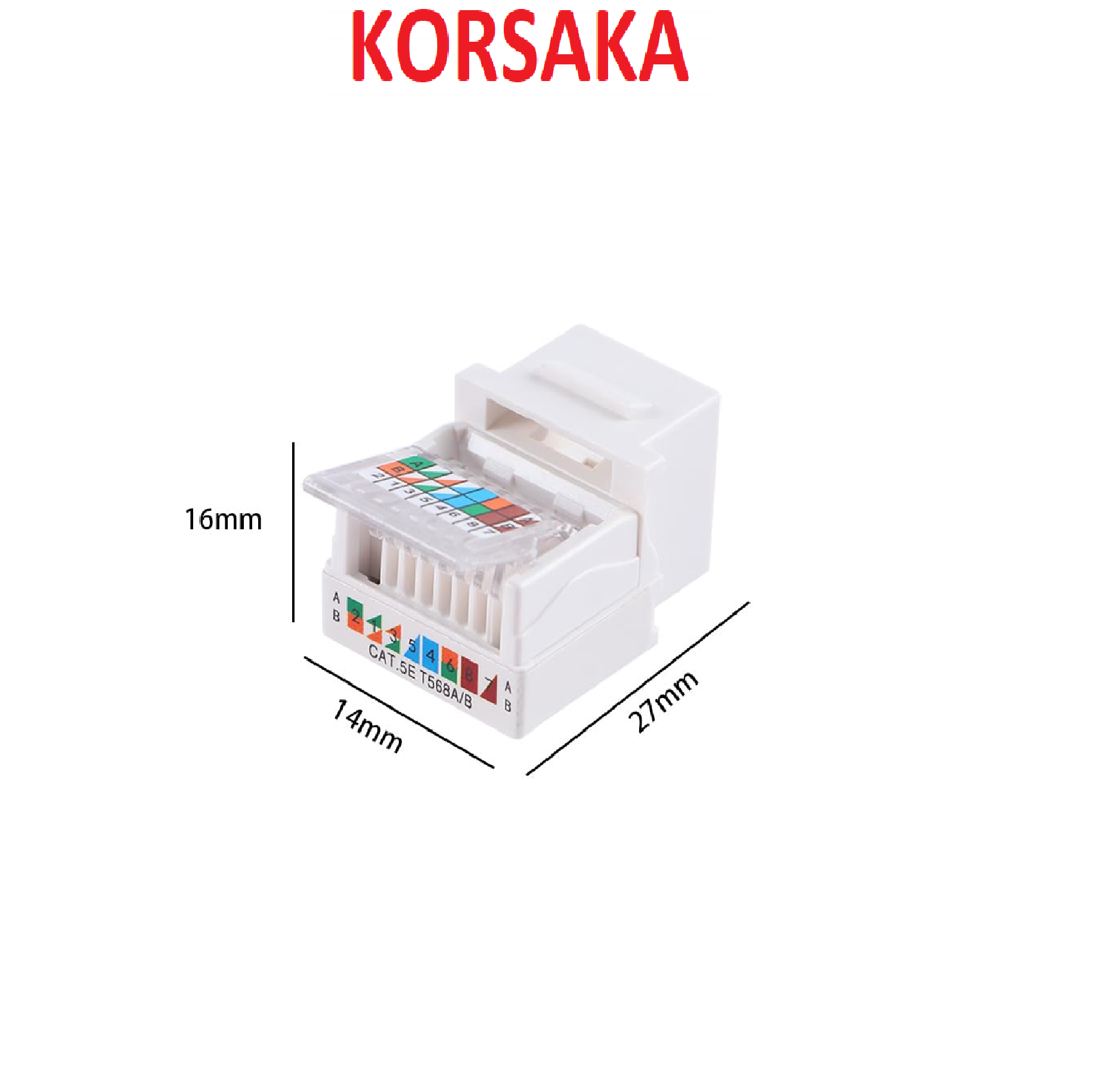 Conector RJ45 hembra tipo Keystone Cat6 - Imagen 2