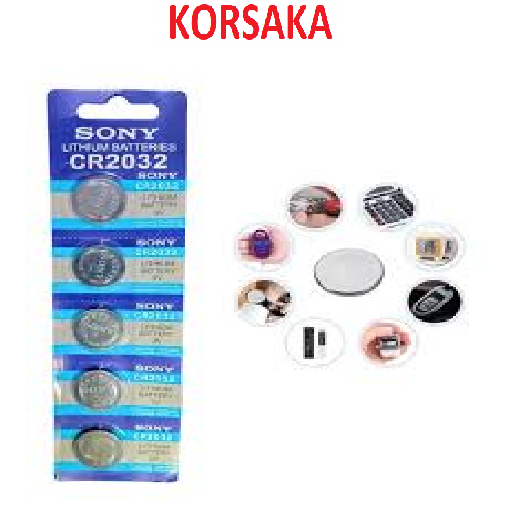 Pilas de litio Sony CR2032 de 3V. Blister de 5 Unidades - Imagen 2