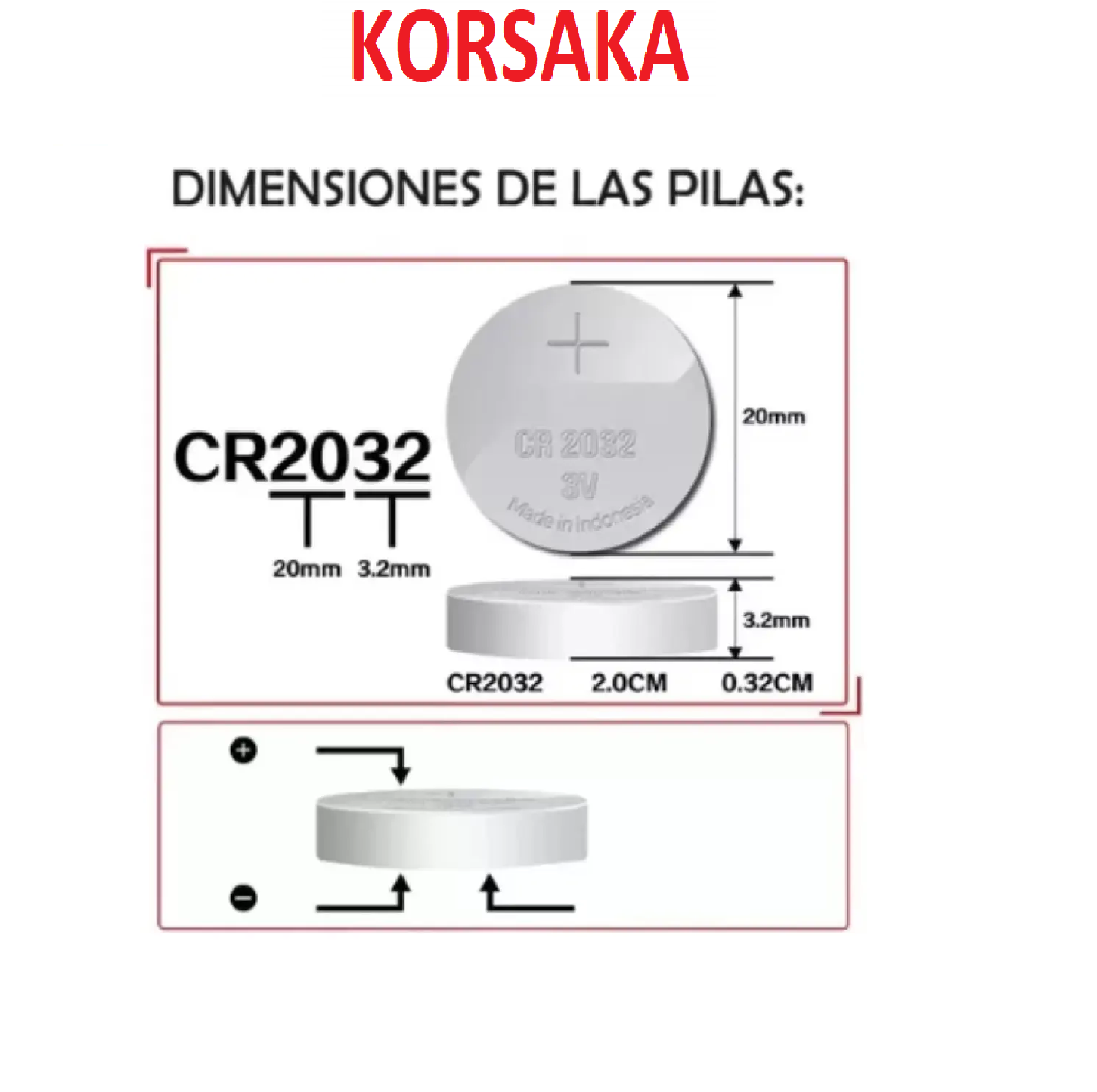 Pilas de litio Sony CR2032 de 3V. Blister de 5 Unidades - Imagen 6