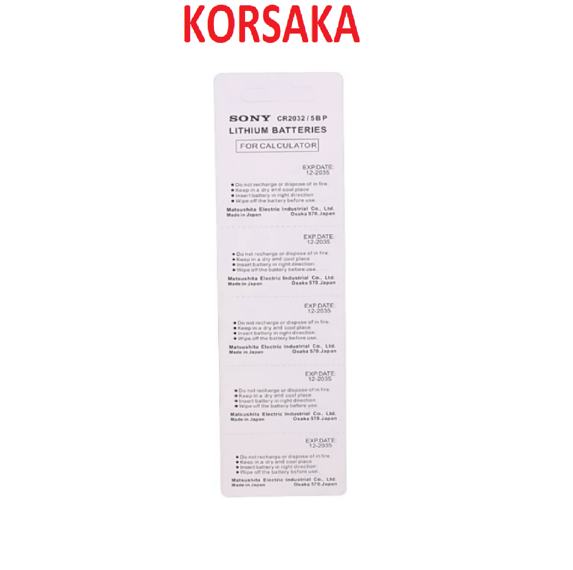 Pilas de litio Sony CR2032 de 3V. Blister de 5 Unidades - Imagen 7